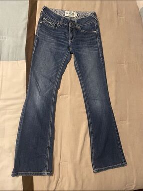 Ariat Women's Dark Blue Flare Jeans with Whiskering